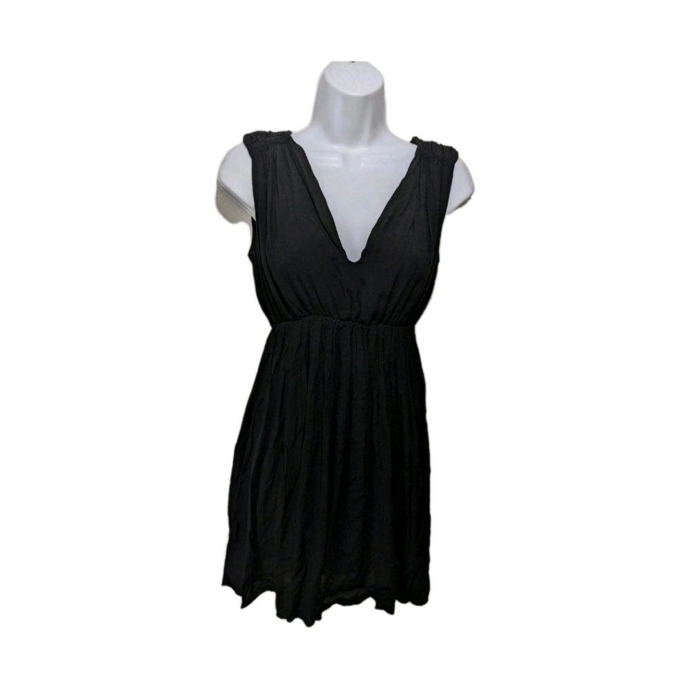 Madewell Roman Elegant Mini Dress S Black Sleeveless Whimsigoth 90s Y2K #7500